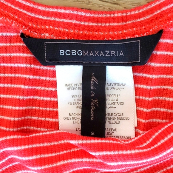 BCBGMAXAZRIA Red Striped Tank Top - Picture 4 of 4